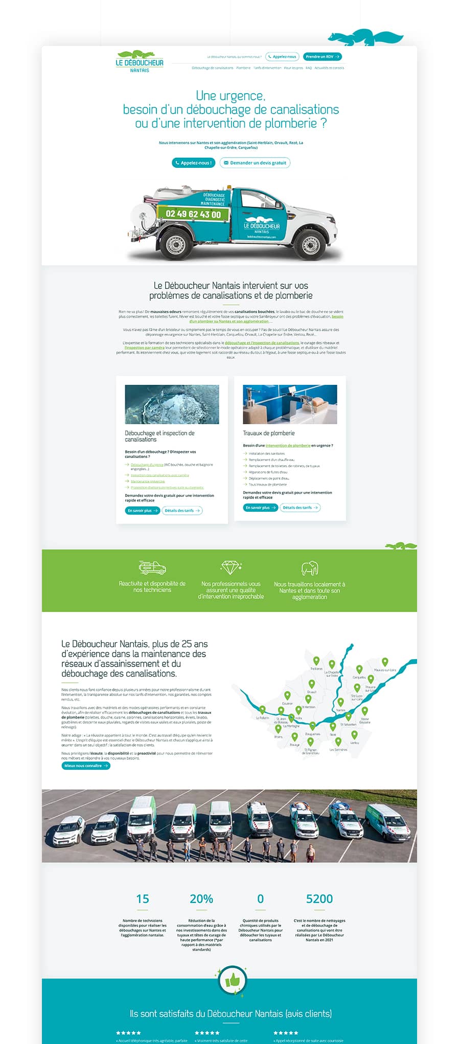 Site web Déboucheur Nantais